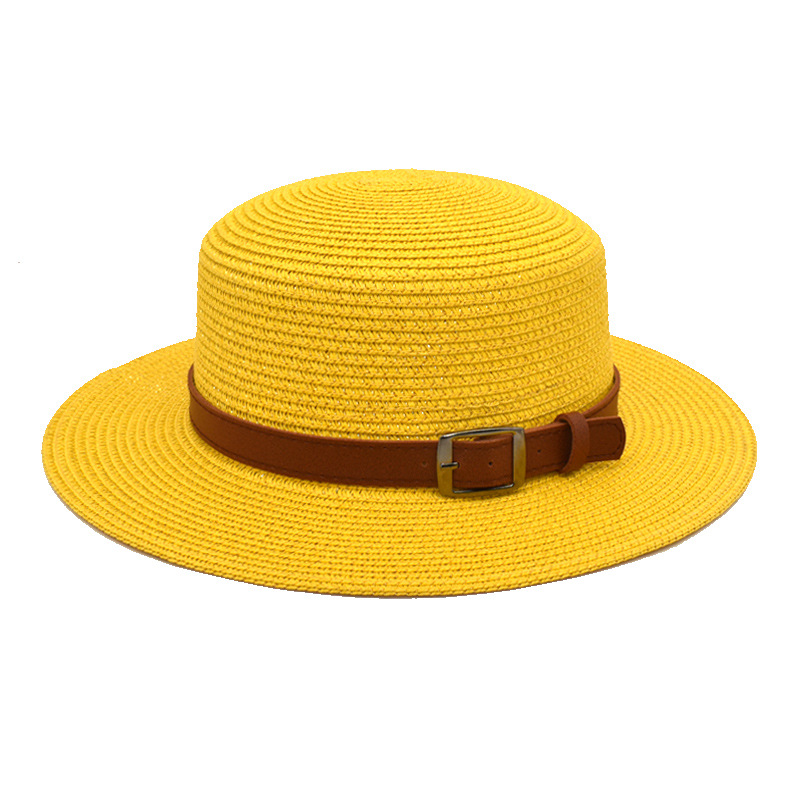 Amazon AliExpress EBay Women's Fashion Straw Hat Bowler Hat Men's Outdoor Beach Sun Protection Sunshade Fedora Hat Summer