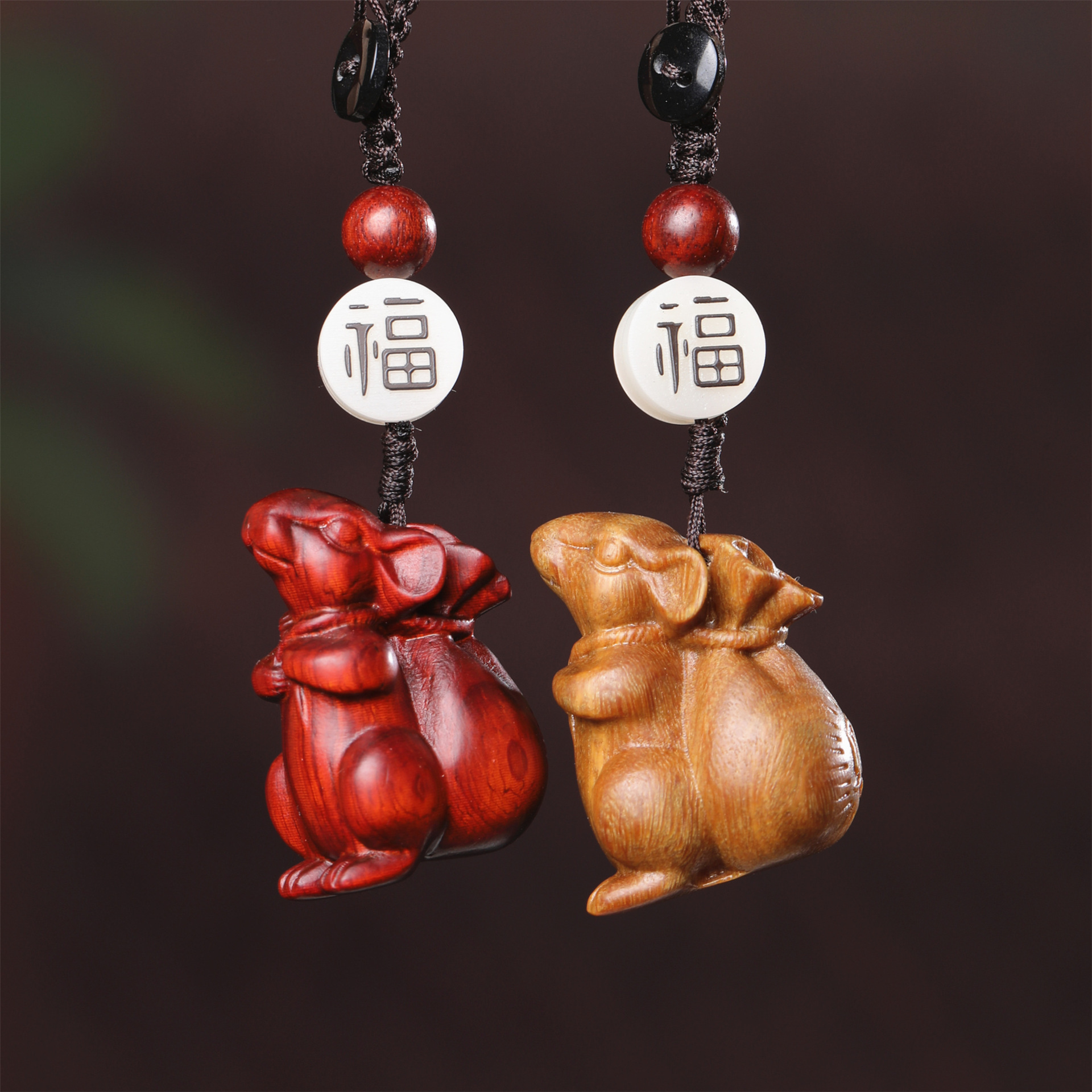 檀木生肖老鼠金钱鼠数钱钥匙扣饰品配饰吊坠挂件如意手把件-阿里巴巴