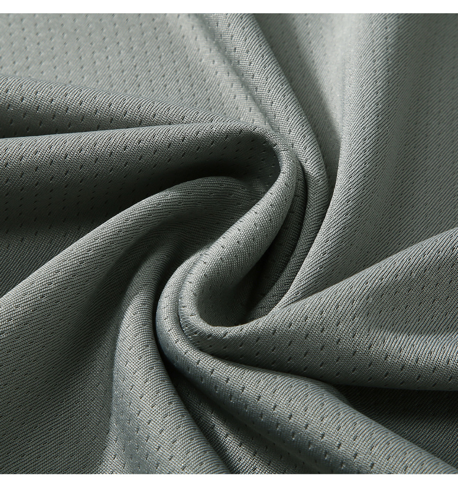 现货吸湿排汗化纤聚酯纤维针织速干网眼nba篮球运动裤面料厂家