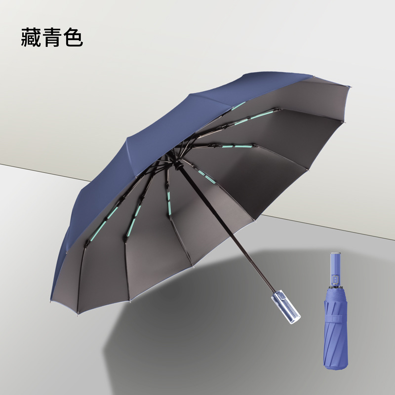 12-Bone Double Dragon Framework Umbrella Crystal Machinery Umbrella 10-Bone Automatic Folding Sun Umbrella Sun Shade UV Protection Advertising Umbrella