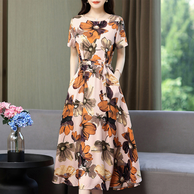 棉麻世家连衣裙