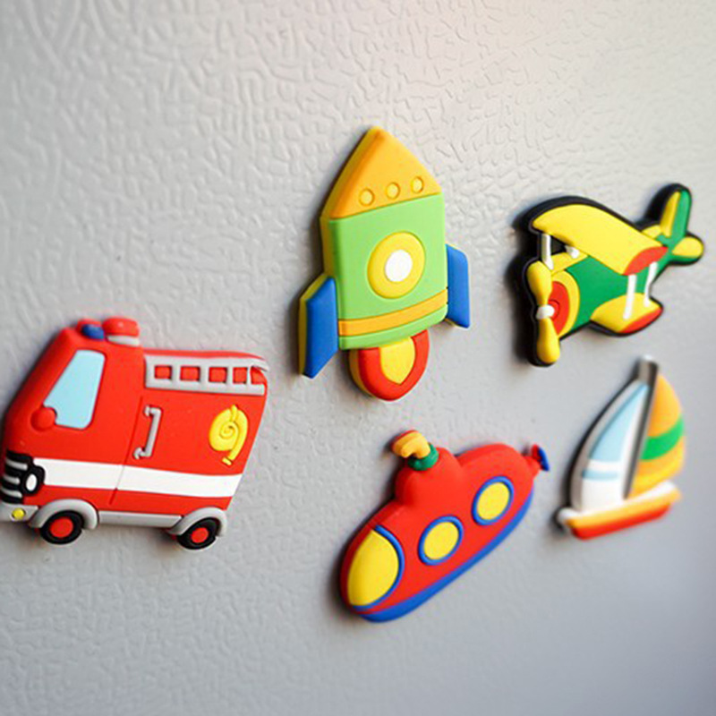 Cartoon Refridgerator Magnets Wholesale Car Soft Rubber Magnetic Stickers Creative Decoration Children's Letters Magnetic Sticker Mini