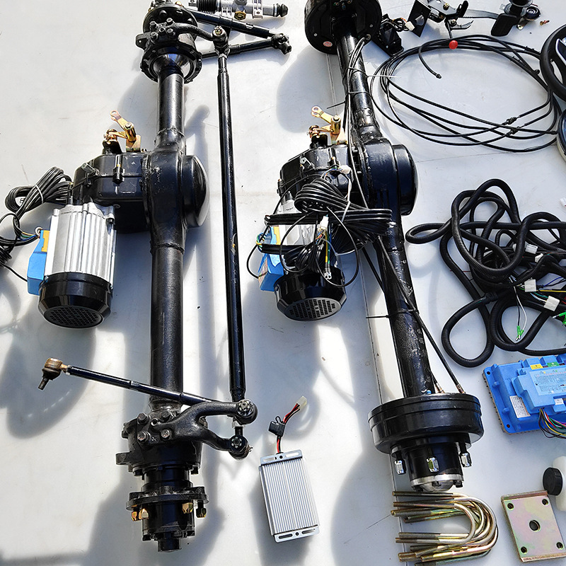 前后驱动重型套装定制电动四轮车配件 前后桥总成重型转向驱动