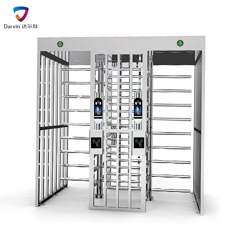 刷卡全高十字转闸工地实名制通道闸人脸门禁系统机场测温旋转门闸