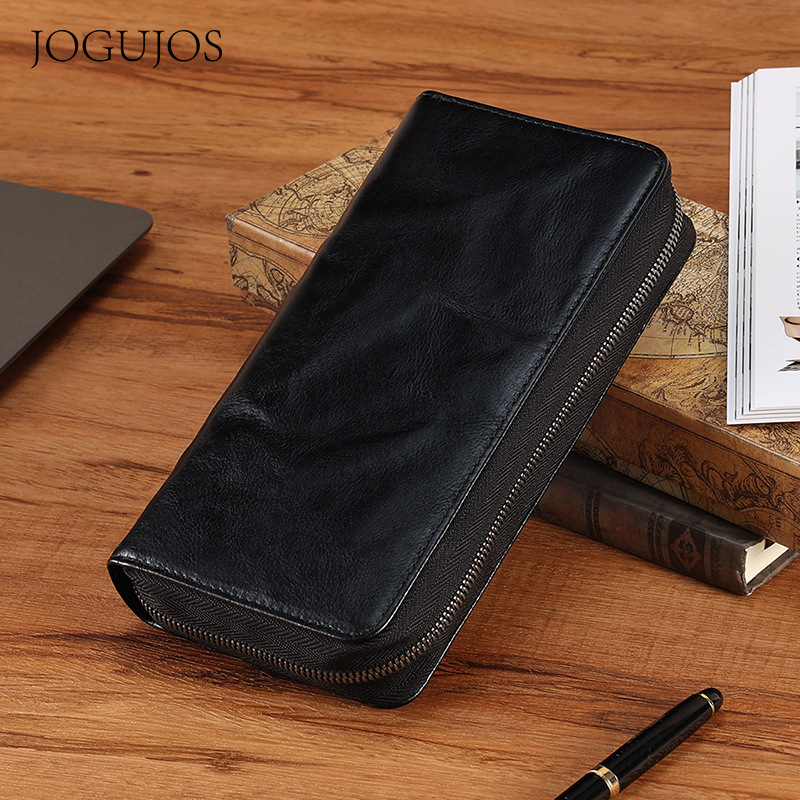 真皮男士手拿包真皮男包复古商务手包男款长钱包微瑕疵不退不换