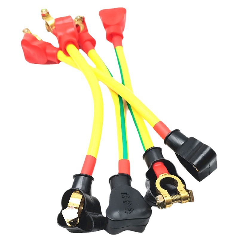 汽车摩托车救援应急电瓶线纯铜接头过江龙电瓶连接线搭铁线
