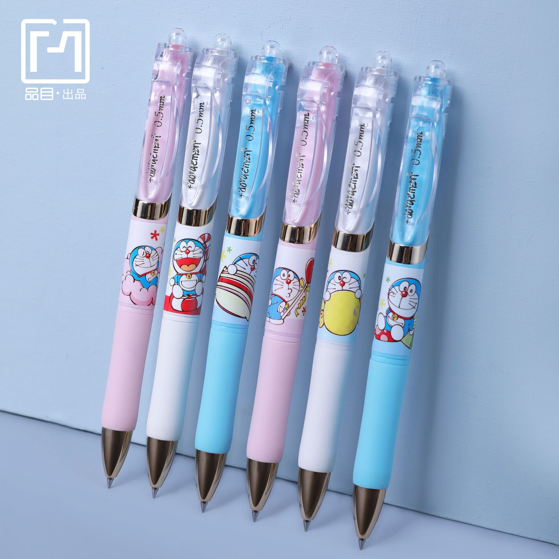 品目哆啦a梦机器猫限定新款按动大容量中性笔日本动漫卡通套盒笔