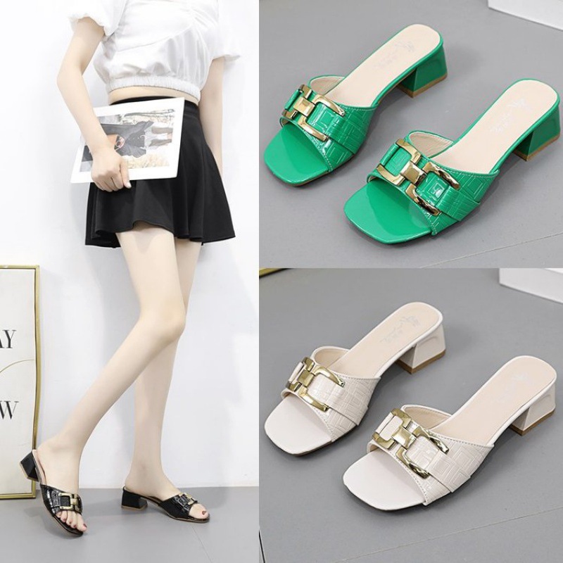 2024夏季新款网红爆款凉拖鞋女夏外穿时尚高跟防滑高级仙女风凉拖