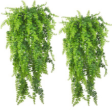 亚马逊仿真壁挂 波斯草藤条 人造悬挂蕨类植物藤蔓悬挂 绿色植物