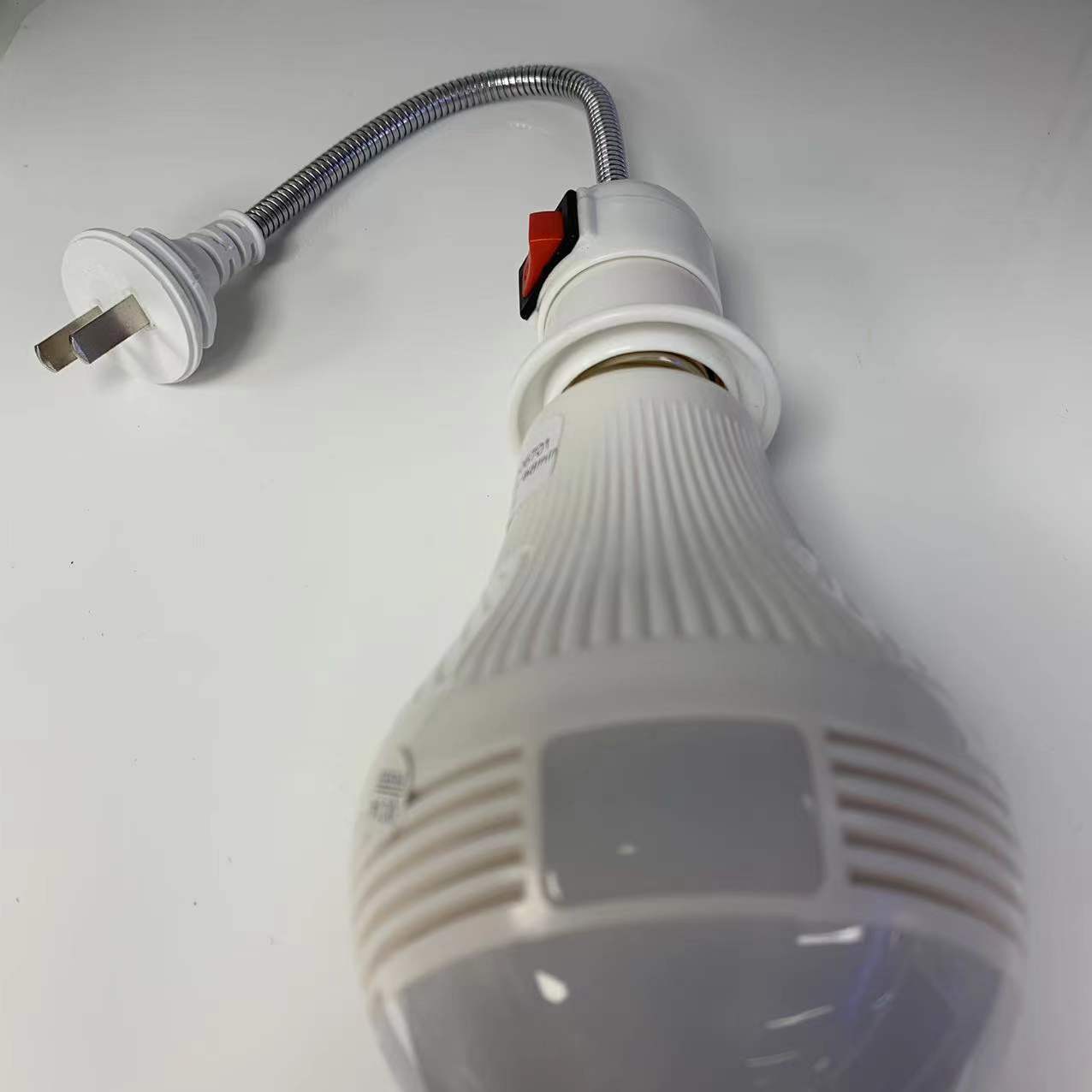 360度全景灯泡灯头式监控摄像头支架灯头转接头可调软管灯泡配件