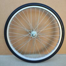 自行车轮组20/22/24/26寸充气实心胎前后车轮加厚铝合金轮毂总成