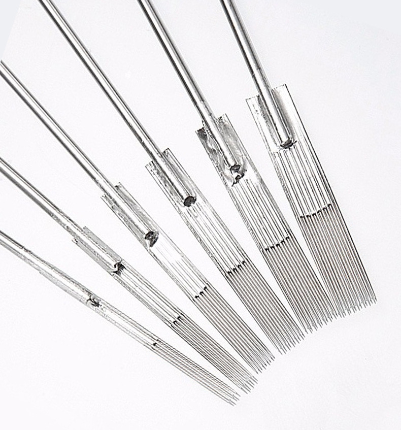 龙艺人纹身器材 一次性传统纹身针 刺青弧形排针打雾大排 1223rm