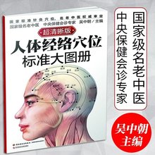 正版 人体经络穴位标准大图册 超清晰 人体经络穴位图解书