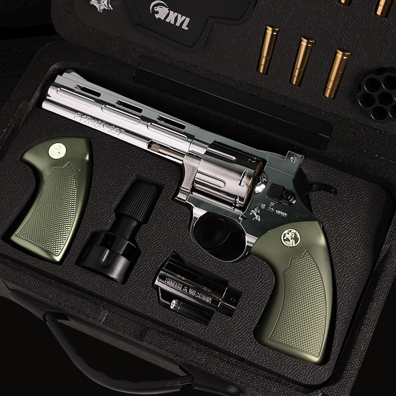 小月亮左轮手枪仿真合金金属玩具男孩枪可发射器软弹枪-阿里巴巴