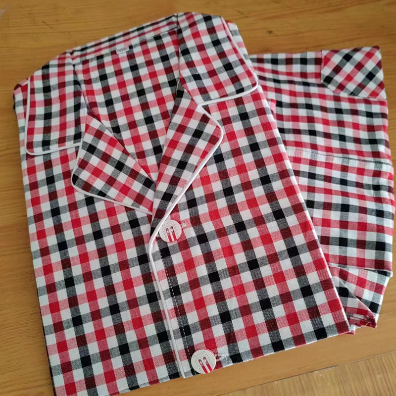 厂家直销新品大量批发老粗布女士长袖睡衣女式上下分体家居服套装