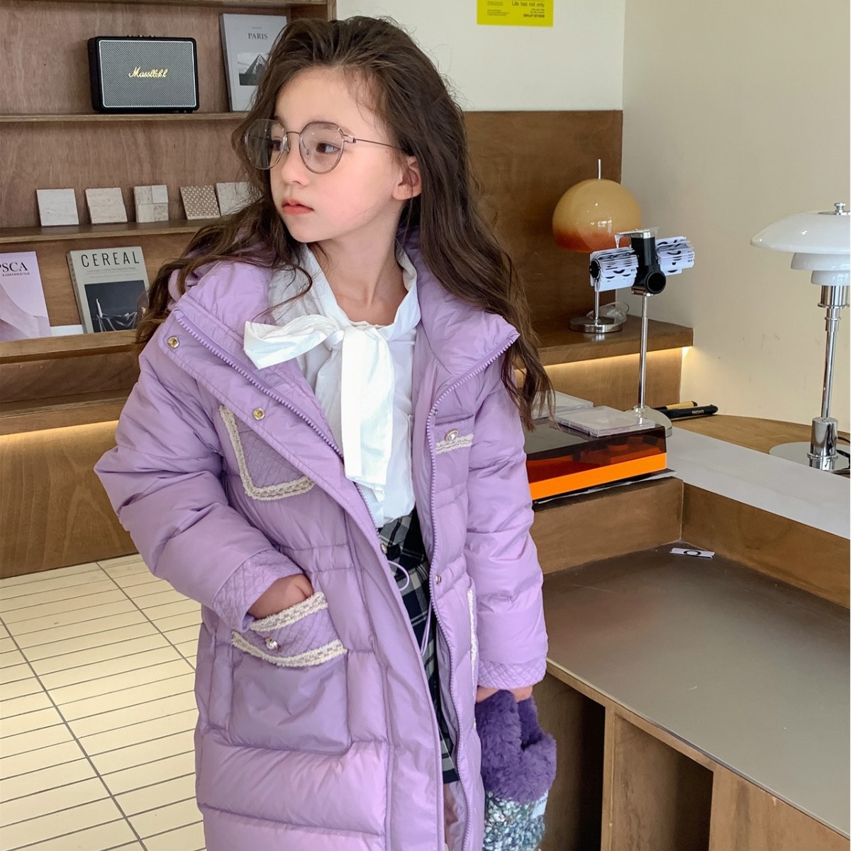 智麦熊3785款童装秋冬外套女童多色羽绒服中长款保暖加厚洋气