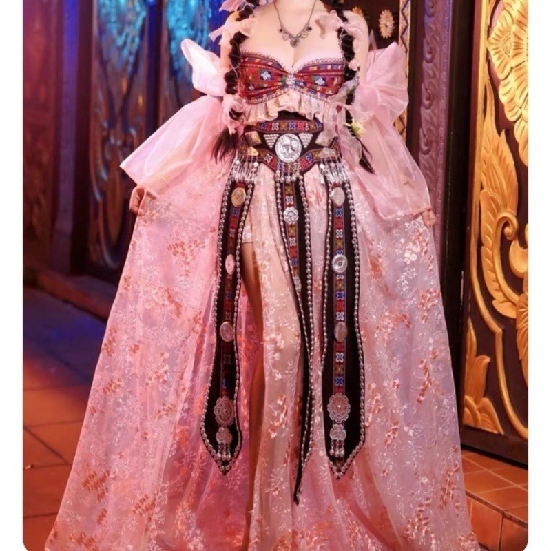 西双版纳哈尼服装版纳哈尼写真民族色服装摄影服哈尼公主服装代发