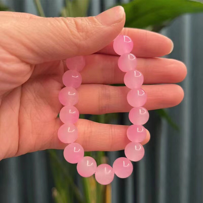 Gradient Ice Transparent Bracelet 10mm Two-Color Pliable Temperament Bracelet Student Beads Xiaohongshu Same Style Handheld Hand Toy