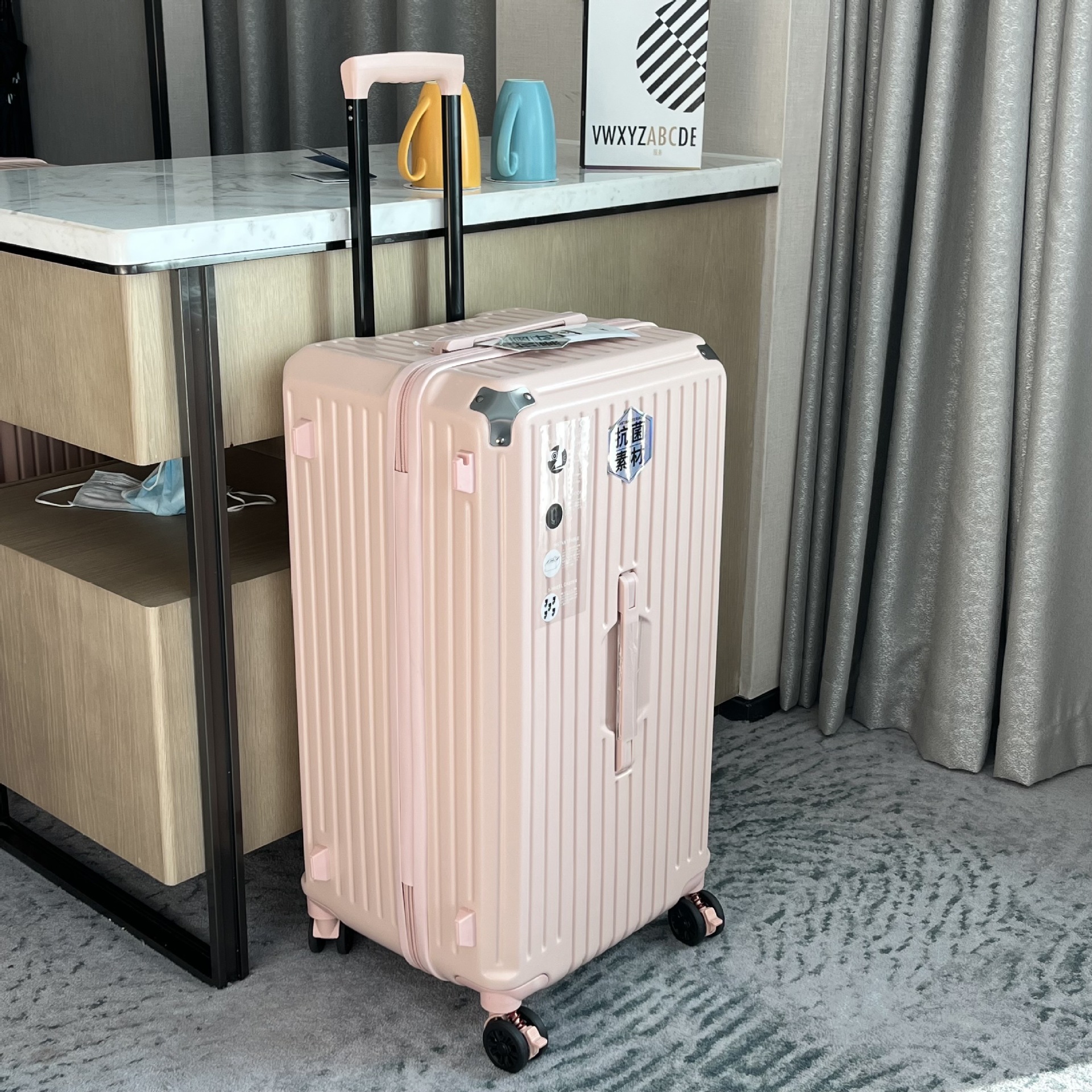 Export Foreign Trade Super Large Capacity Five-Wheel Trolley Case Antibacterial Material Luggage Consignment Suitcase Student Password Suitcase