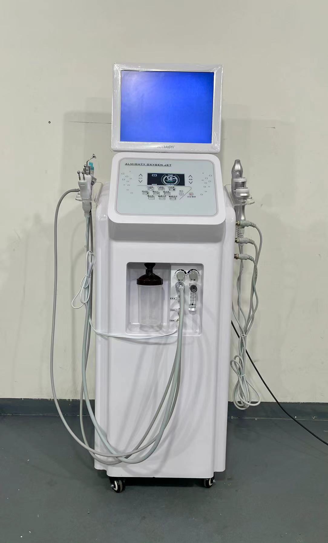 大气泡注氧仪皮肤管理综合美容仪十合一清洁喷氧带检测水氧导入仪