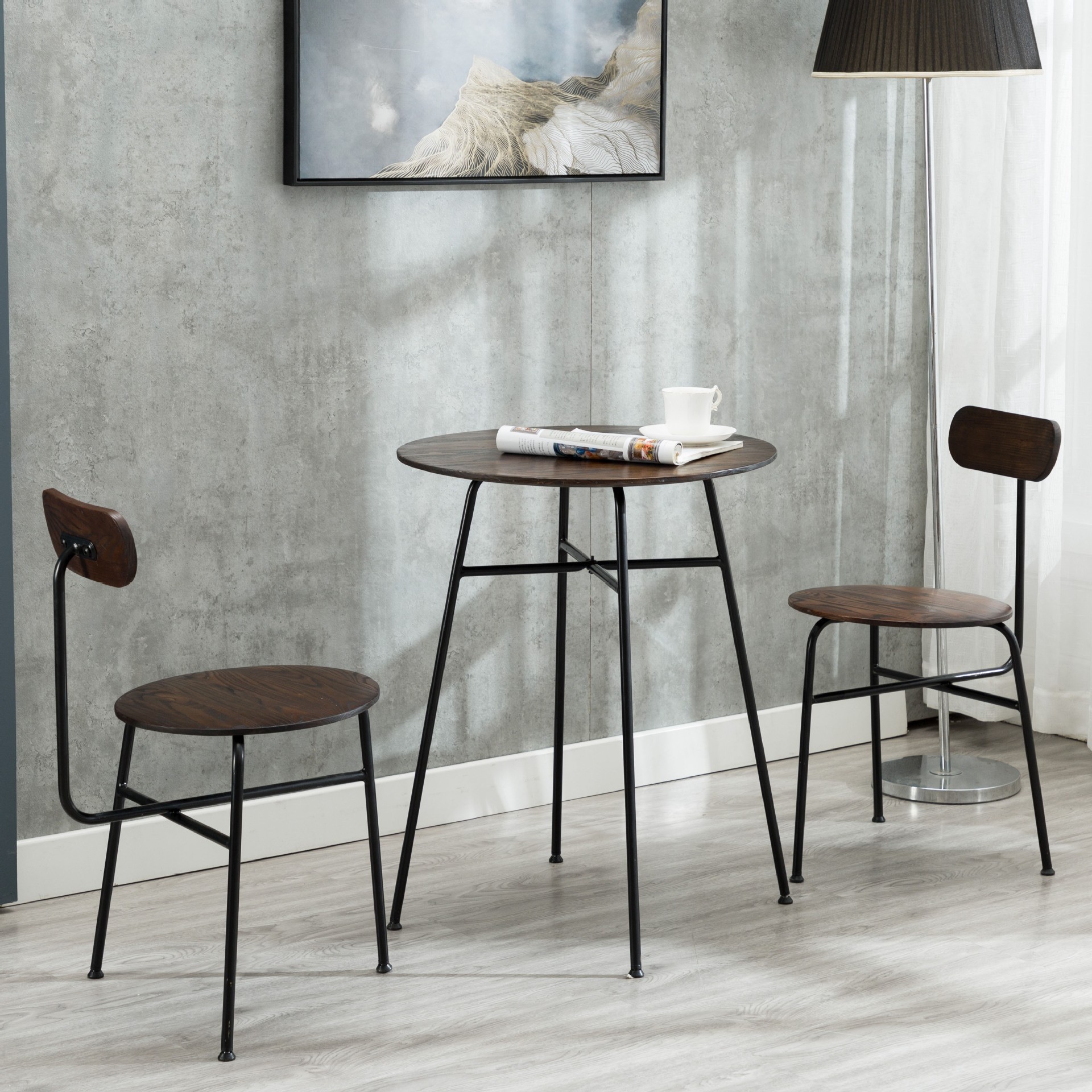 定制北欧tolix铁艺金属蚂蚁椅咖啡餐厅成套餐桌餐椅子cafe chair