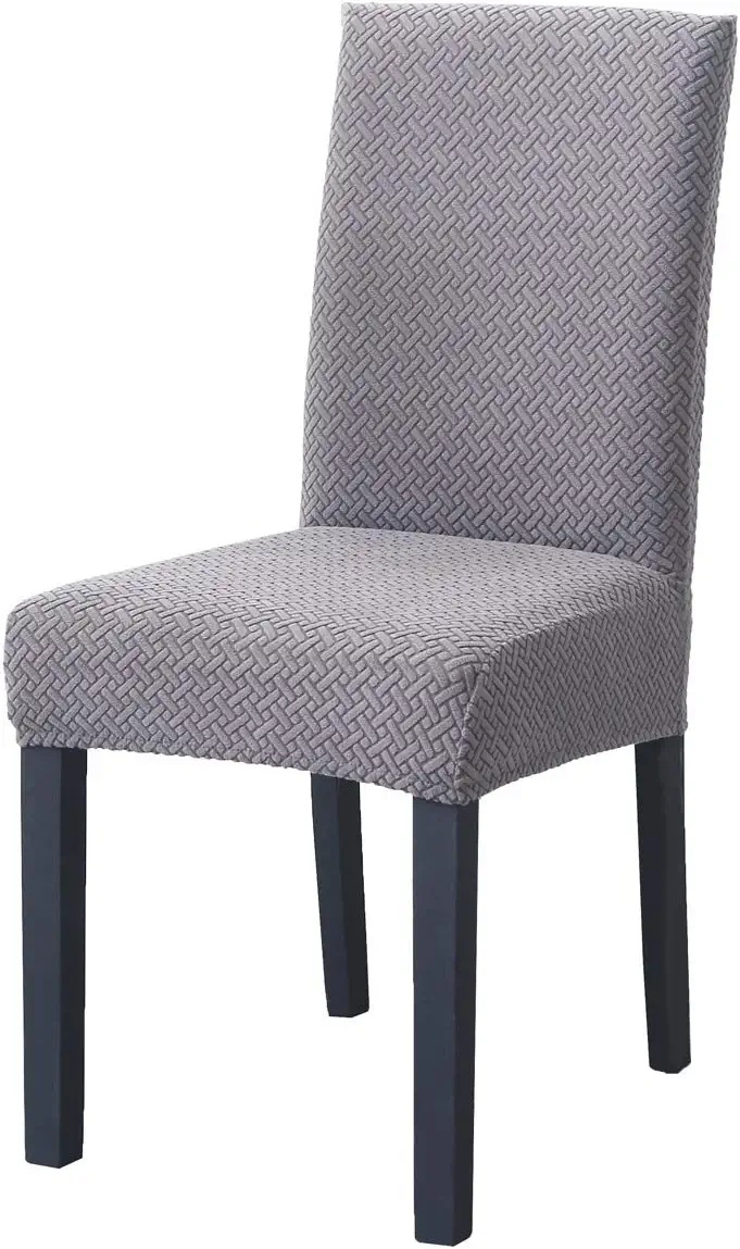 [Elxi] Long Plaid Jacquard Chair Cover Home Club Chair Cover Chair Cover Universal Home Dining Chair