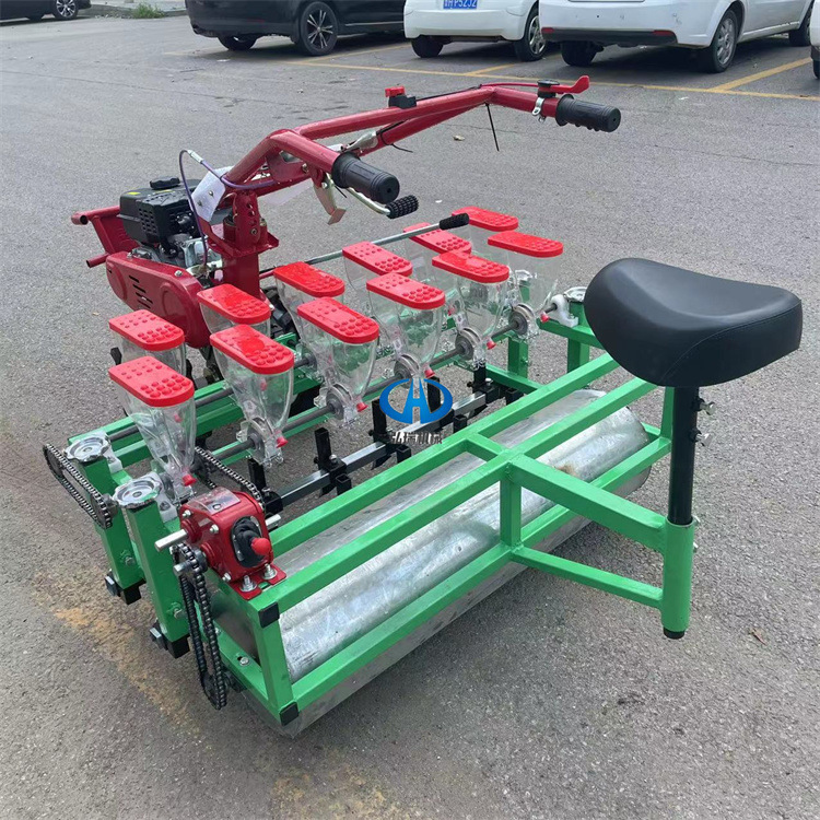 乘坐式多行蔬菜精播机 微耕机带动小粒种子播种机 双排大葱育苗机