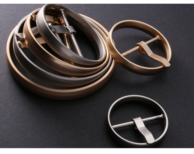 细边圆形扣 五金纽扣腰带调节皮带扣 服饰金属圆形日字扣