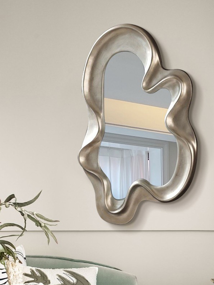 法式异形装饰镜创意玄关镜  美式餐厅艺术镜子挂墙壁挂化妆镜