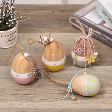木质摆件复活节鸡蛋节日装饰摆件创意木质工艺品家居礼品摆饰