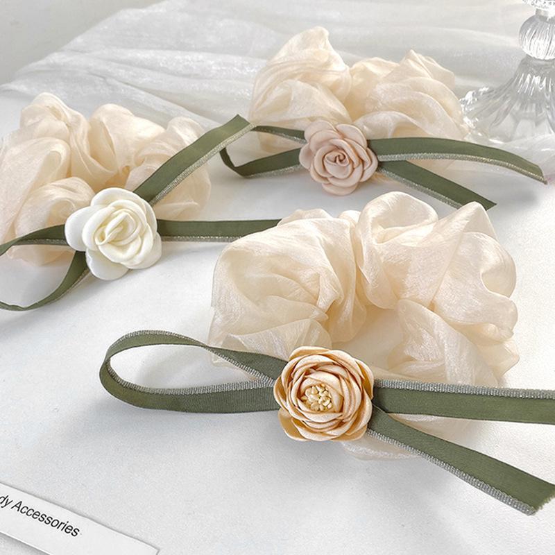 高级感花朵大肠发圈发绳头饰网红扎头绳女韩版夏季头花新款发饰