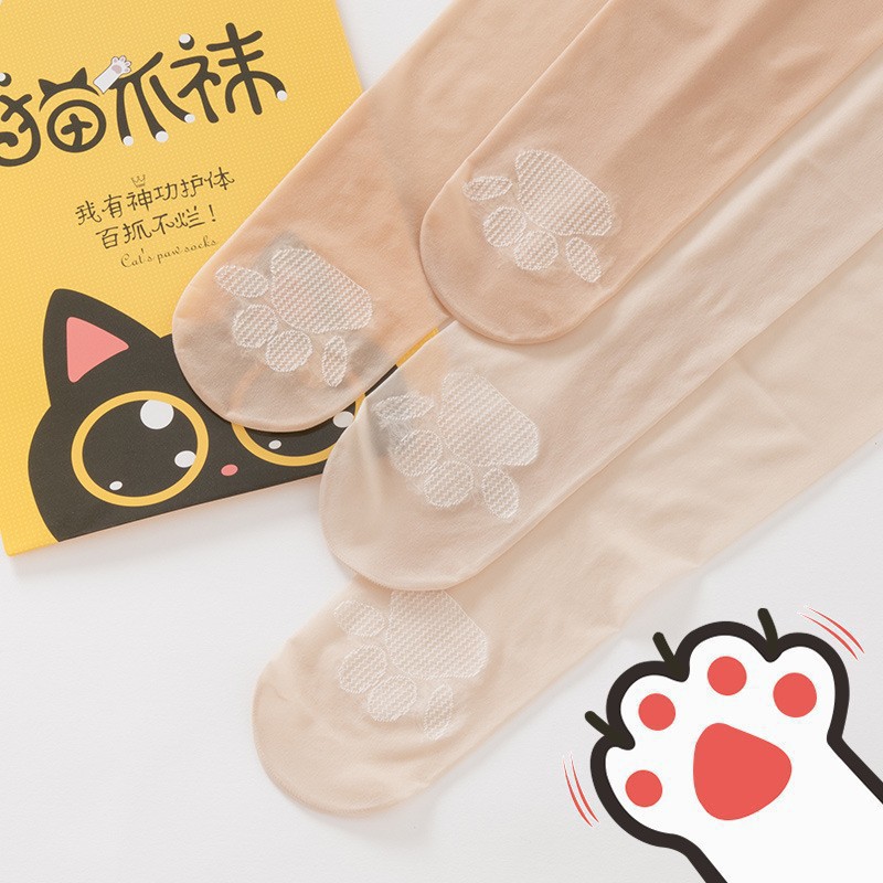 Pineapple Cat Claw socks Spring and Summer Anti-Snagging Silk Any Cut Net Red Women‘s Thin Sexy Black Silk Light Leg Artifact Pantyhose