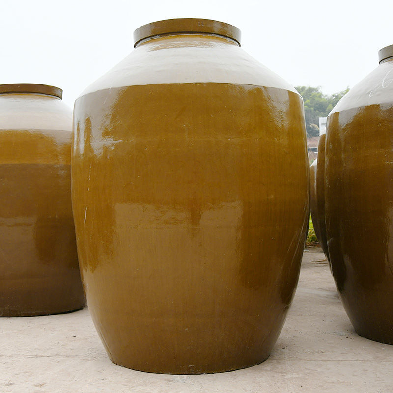 加厚陶瓷缸密封盖龙头50斤100斤200斤300斤储存白果泡装封酒坛子06