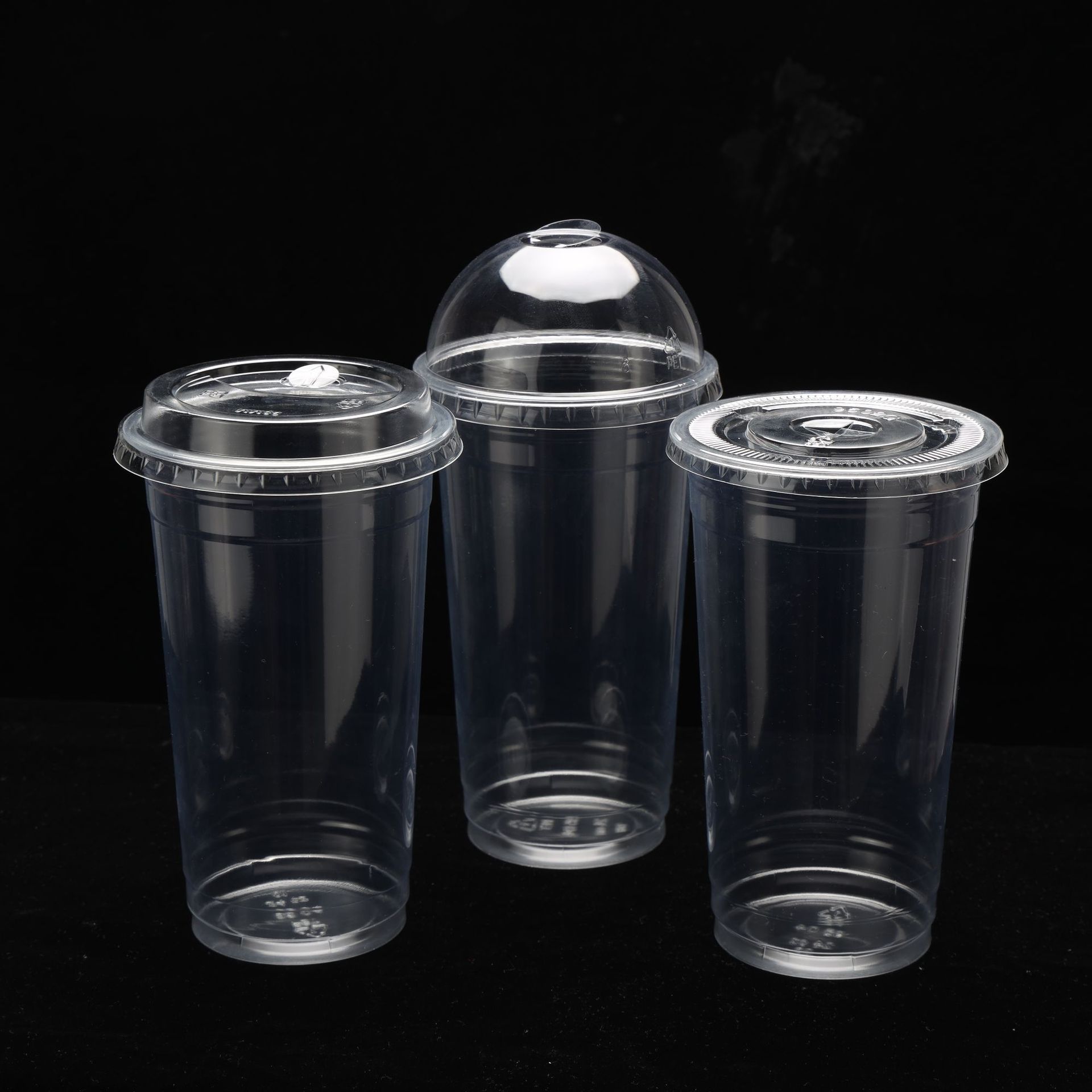 加厚柠檬茶杯pet95口700ml一次性透明塑料杯冷饮杯加厚高透咖啡杯