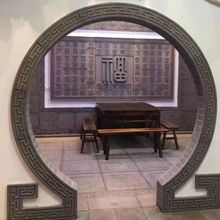 中式防古月亮门砖雕月洞门线条弧形门圆砖装饰可回文线拱形门