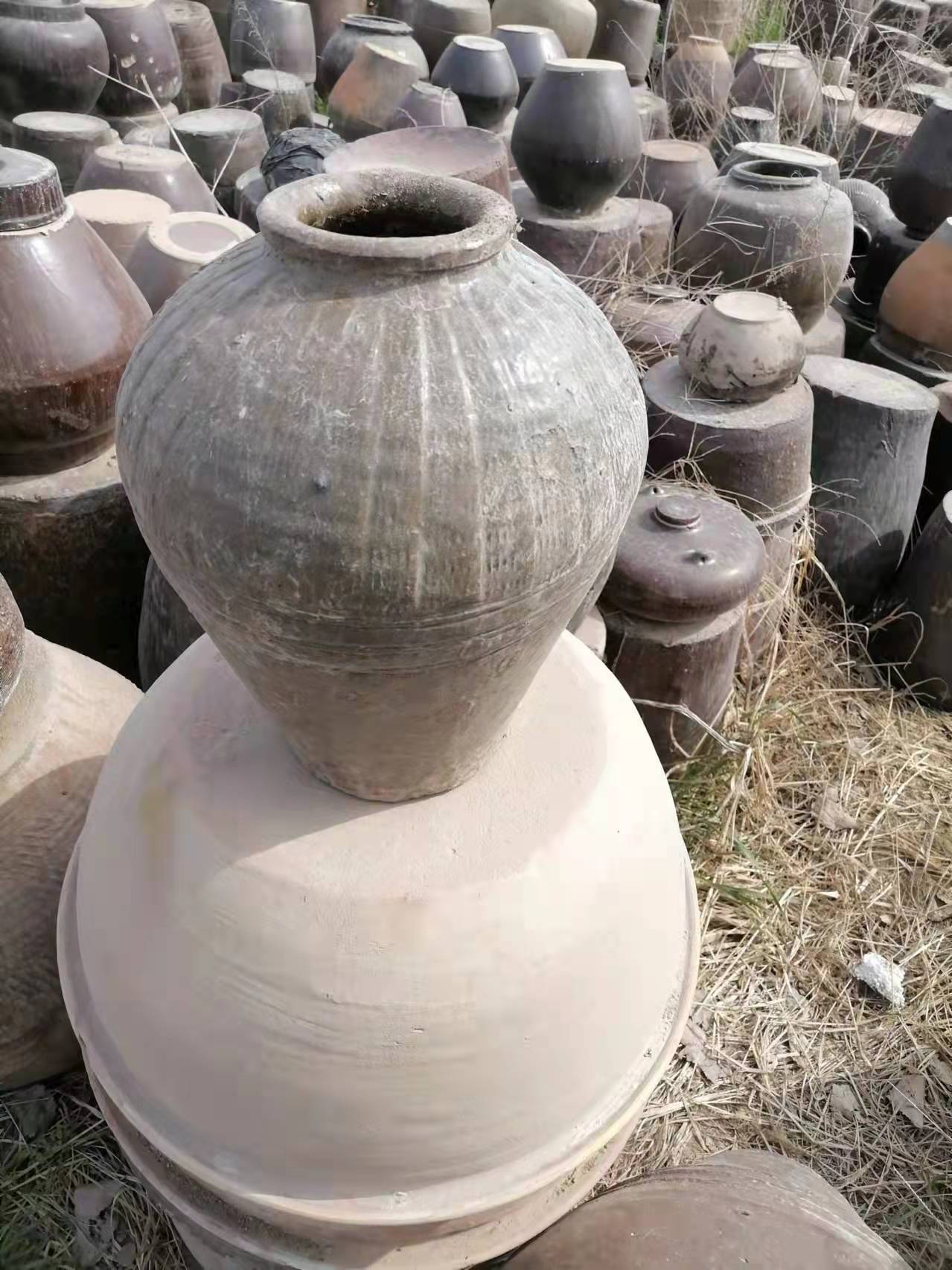 老式小号土陶瓷 腌菜罐陶瓷罐 家用酒缸土陶泡菜坛子