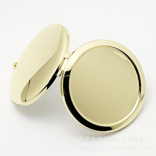 厂家直批A级折叠镜 DIY化妆镜坯便携化妆镜定 制logo图案金属镜子