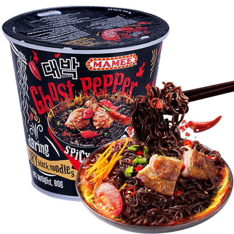 马来西亚妈咪断货级辣鸡肉味干拌杯面80g一箱24杯