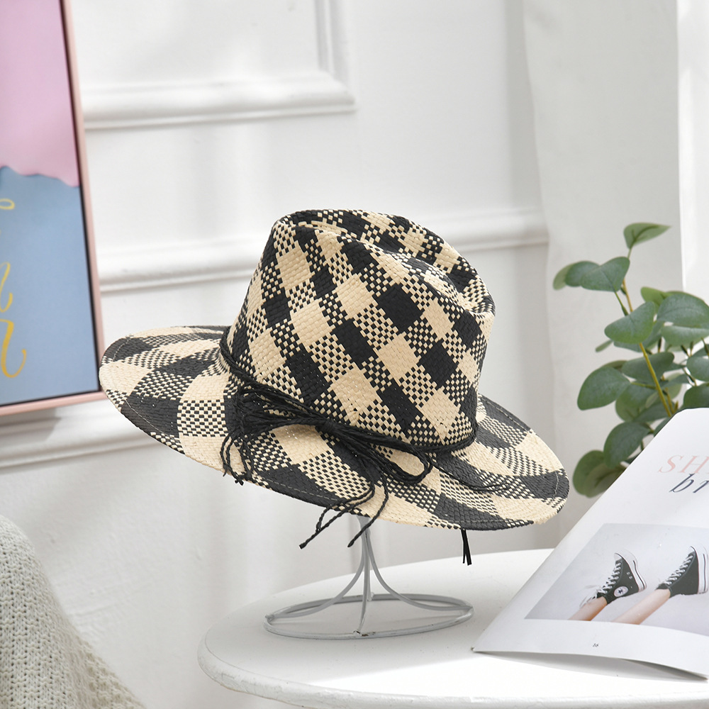 Factory Wholesale Sales High Quality Woven Straw Top Hat Handmade Papyrus Top Hat Fashion Trend Top Hat