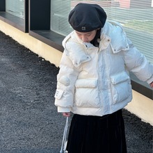 23冬季新款米其儿巴啦88A106款女童卡通羽绒服加厚外套120-160