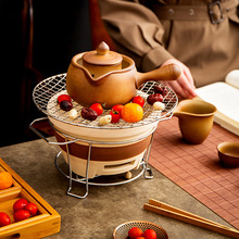 围炉煮茶炉子土陶烧烤小泥炉风炉家用室内户外烤茶装备炭炉碳火炉