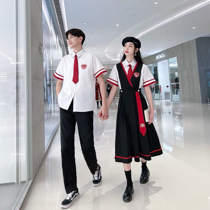 毕业班服学院风夏季jk制服套装女长裙高三初中学生舞台演出服