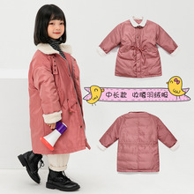 童装女童羽绒服2021冬季新款中大童女宝宝中长款保暖女孩外套代发