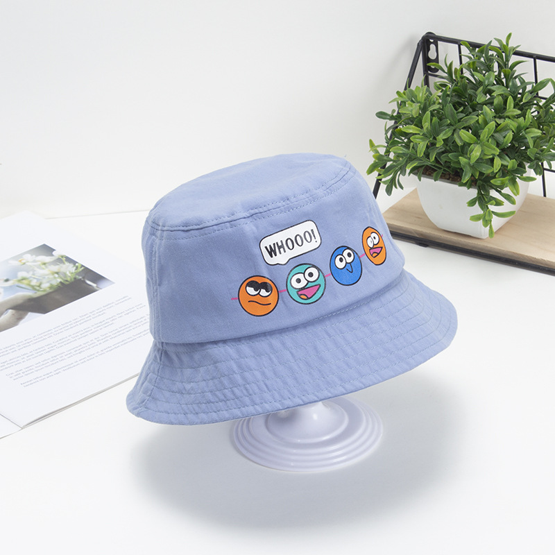 Spring and Autumn New Children Hat Baby Leisure Bucket Hat Men's and Women's Baotong Sun Hat Cartoon Hat Printable Logo