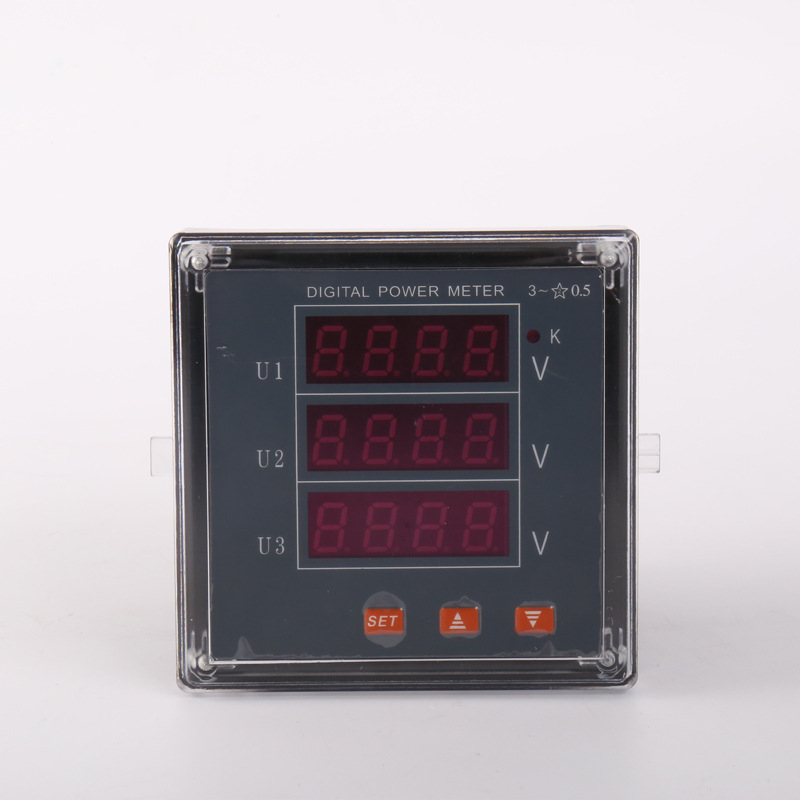 三相数显电压表 开关柜成套显示测量仪表 三相数显智能交流电压表