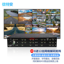 12屏网络解码矩阵数字视频监控综合管理平台h265/H264高清解码器