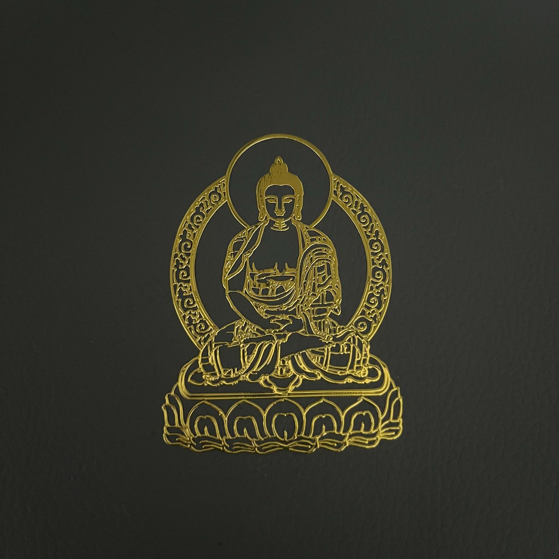 十二生肖手机贴纸羊猴守护神大日如来金属贴纸工厂电镀铜镍标加工