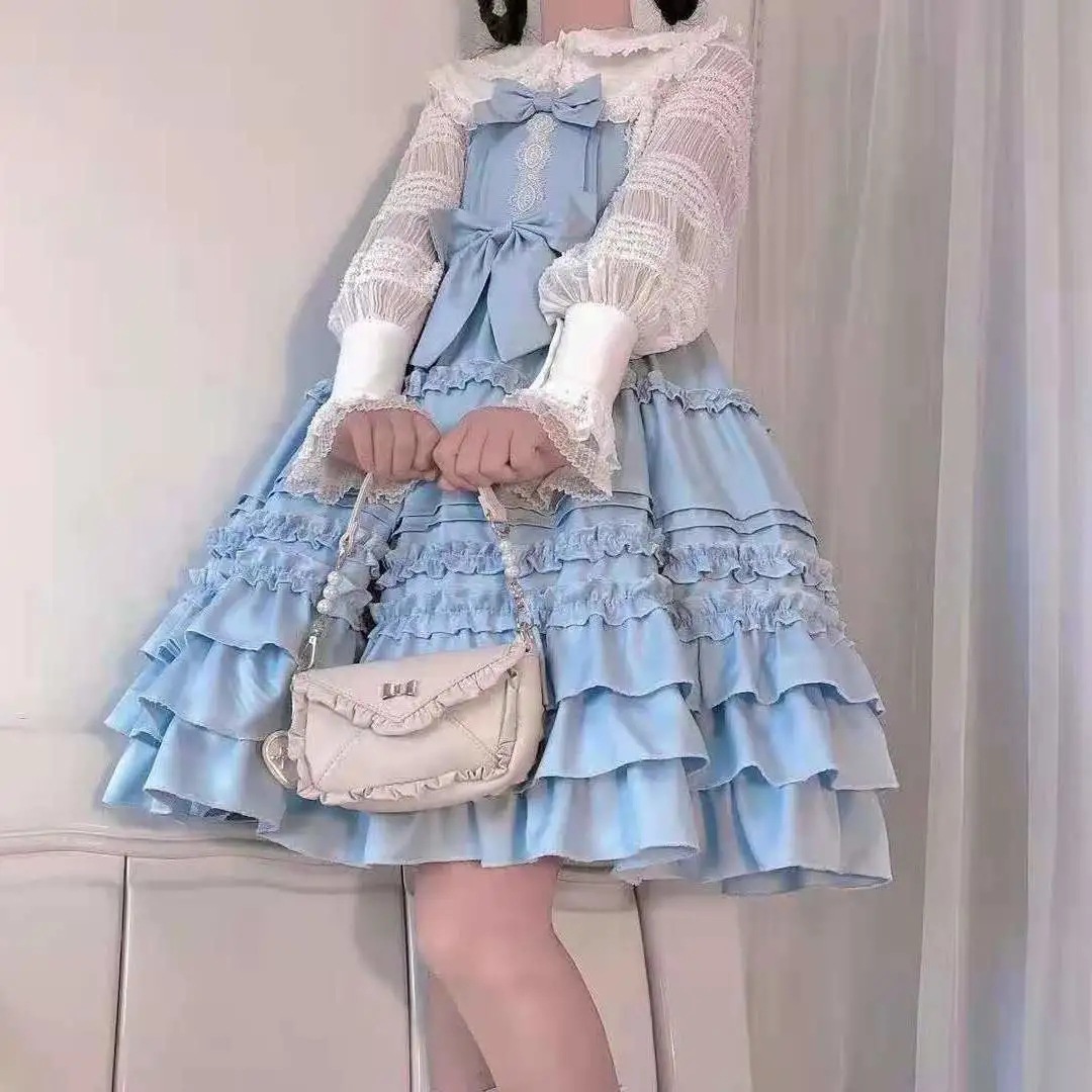 热销骨感吊带 lolita裙可爱甜系jsk连衣裙洛丽塔洋装吊带裙-阿里巴巴