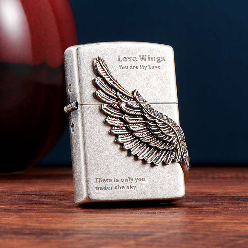 zorro/佐罗煤油打火机 古银爱神之翼送男士创意生日礼物批发-阿里巴巴
