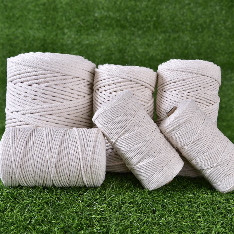 Wholesale Cotton Cord DIY Hand-Woven Thick Cotton Thread Binding Rope White Cotton String Woven Tapestry Decorative Rope